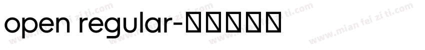 open regular字体转换